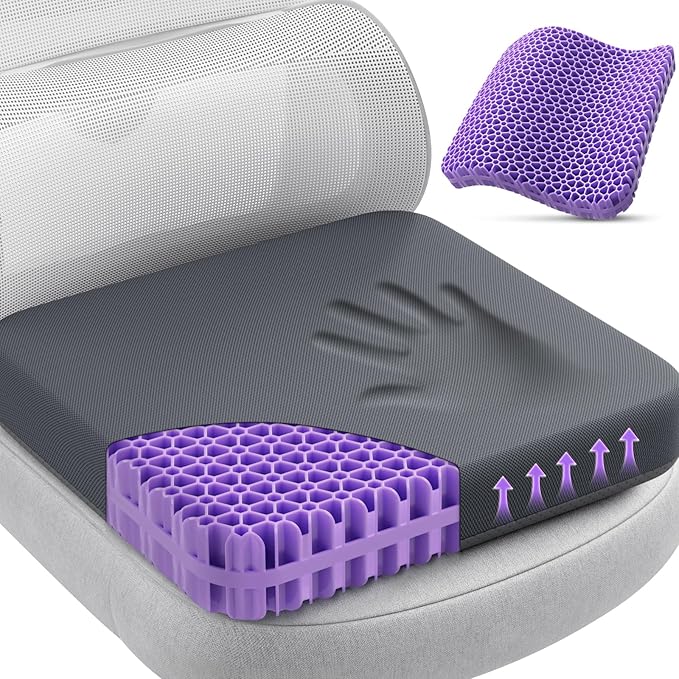TushGuard Gel Seat Cushion for Long Sitting, Enlarged & Thickened Patent Design by TushGuard