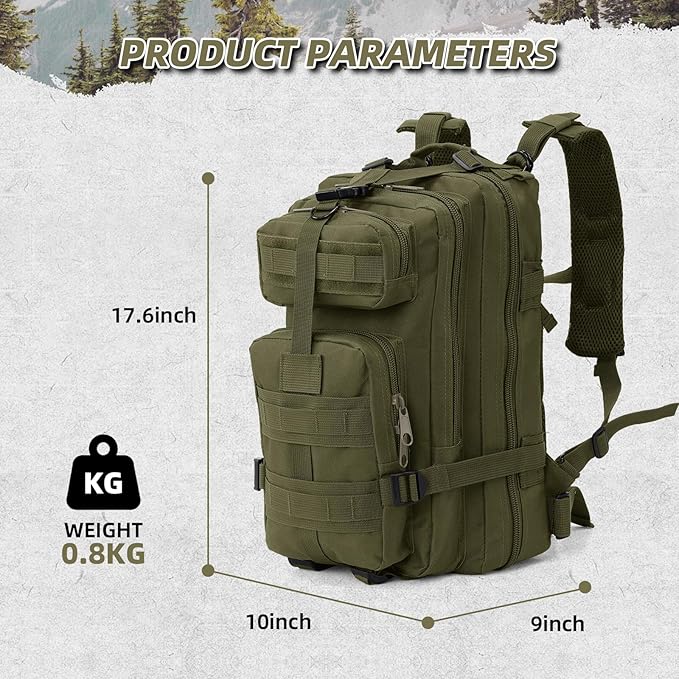Small Military Tactical Backpack, 30L Tactical Assault Bag - Image 3