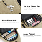MOSISO Sling Backpack, Canvas Crossbody Hiking Daypack Bag - Image 4