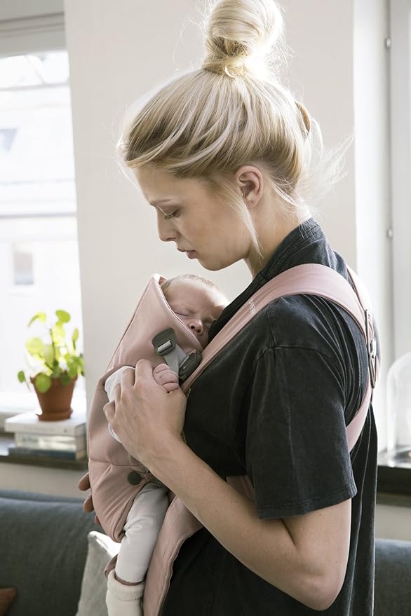 BabyBjörn Baby Carrier Mini, Dusty Pink Newborn Carrier, Easy-to-Use - Image 4