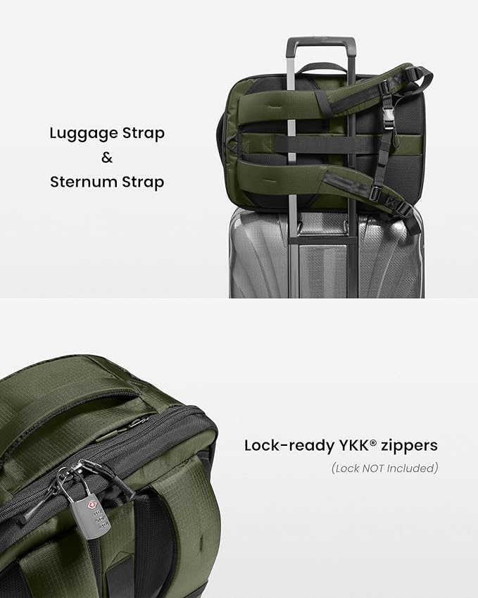 tomtoc Travel Backpack 28L, TSA Friendly Flight Approved Carry-on Luggage Hand - Image 9