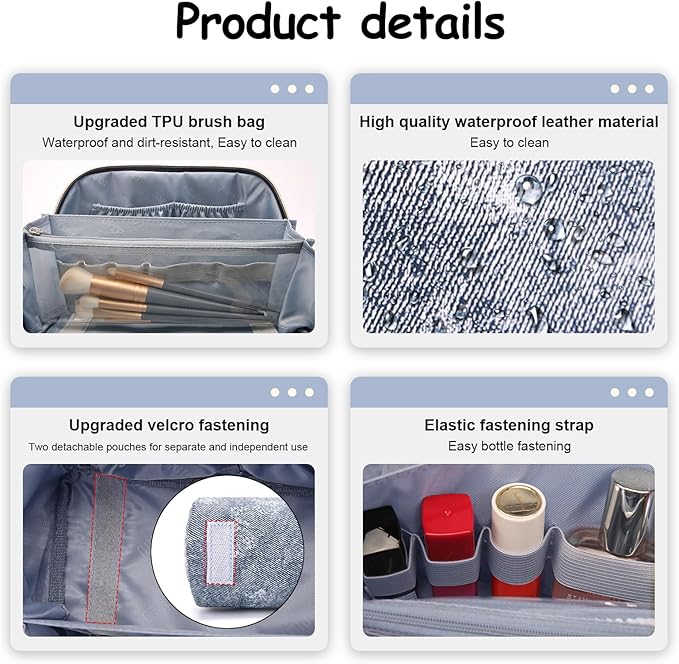 Travel Makeup Bag Cosmetic Bags - Image 4