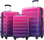 Merax Luggage Sets 3 Piece, Hardside Expandable Suitcase Set by Merax