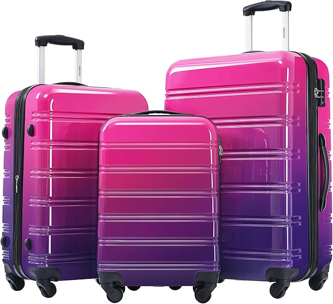 Merax Luggage Sets 3 Piece, Hardside Expandable Suitcase Set by Merax