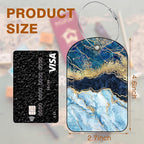 2 PCS Leather Luggage Tag for Suitcase Abstract Marble Travel Suitcase Labels - Image 2