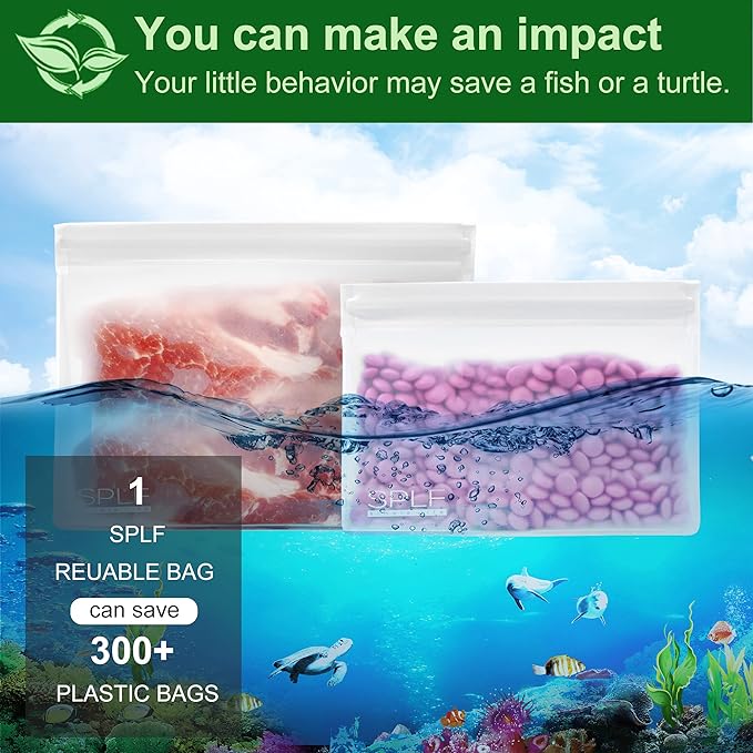 SPLF 4 Pack Leakproof Clear Toiletry bags, TSA Approved Quart Size Zipper Bags - Image 9