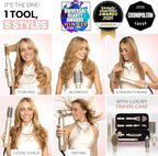 ELLA BELLA® 6 in 1 Professional Hot Air Styler • Powerful Hair Dryer & Straightener Set • Styling Without Heat Damage • Fast Drying Curling Volumizing Straightening • Includes Protective Travel Case