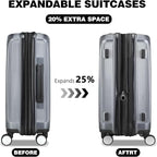 28 Inch Luggage with Spinner Wheels, Lightweight Expandable PC Hardside Large - Image 3