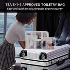 3Pcs Crystal Clear PVC Travel Toiletry Bag Kit - Image 2