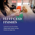 Chris Christensen Baby G Dog Slicker Brush for Dogs (Goldendoodles, Labradoodles, Poodles), Groom Like a Professional, Fluff Detangle Style, Saves Time Energy, Coral, Small