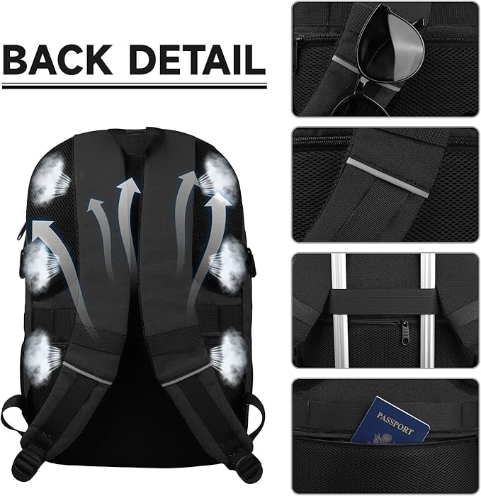 Travel Backpack, Large Carry on Backpack, 17 Inch Laptop Bag, Big Sturdy - Image 5