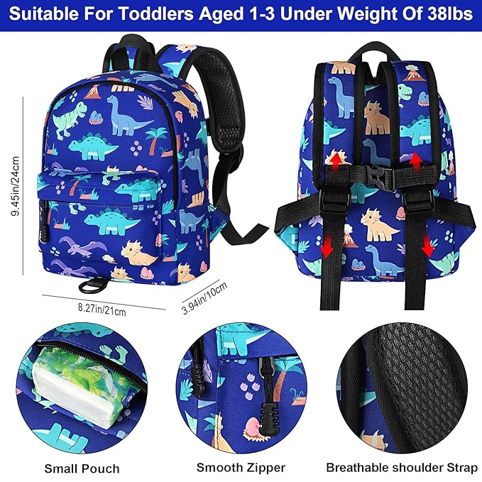 Accmor Toddler Backpack Leash, Cute Dinosaur Kids Backpack - Image 2