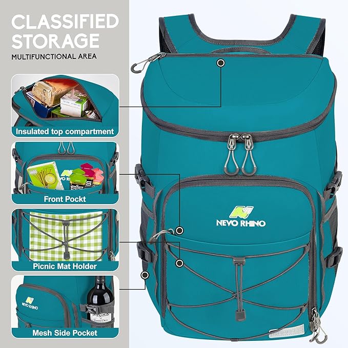 N NEVO RHINO Backpack Coolers Insulated Leak Proof 36/54 Cans, Portable - Image 6