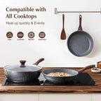 SENSARTE Nonstick Frying Pan Skillet, Swiss Granite Coating Omelette Pan - Image 3