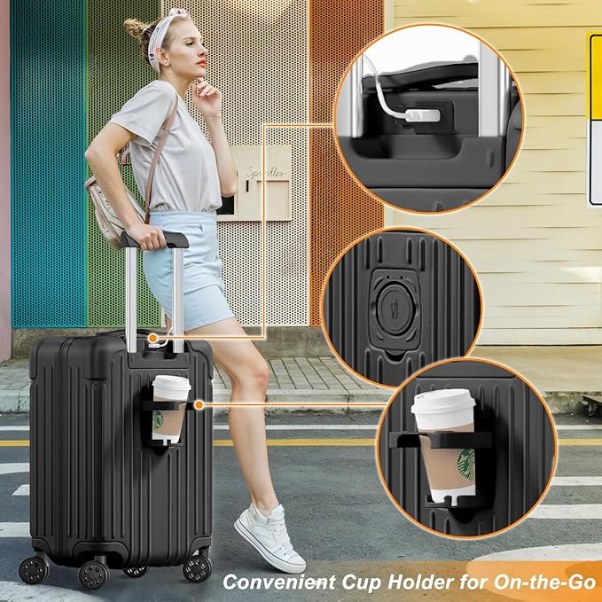 Krute Carry on Luggage 20 Inch Suitcases - Image 3