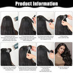 4 Sizes Self-Grip Hair Rollers Set - 50 Pcs Jumbo Curlers for Long, Short Hair and Bangs (25mm, 36mm, 48mm, 60mm) With Clips, Black