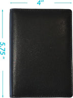 Personalized Monogrammed Black Leather RFID Passport Wallet - Image 4
