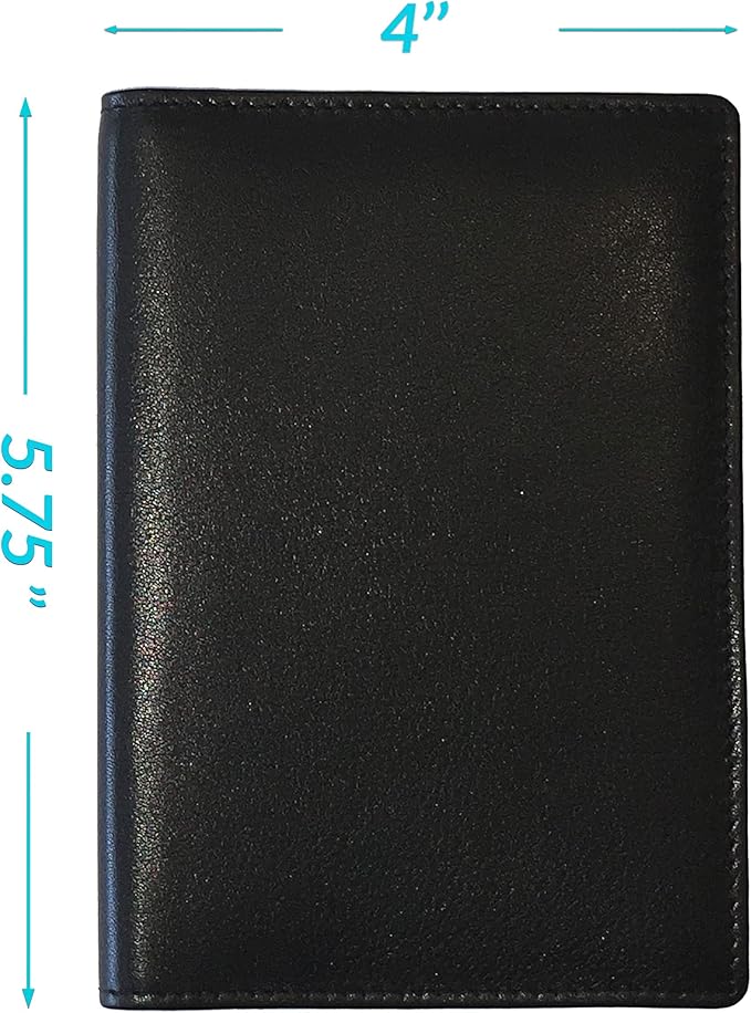 Personalized Monogrammed Black Leather RFID Passport Wallet - Image 4