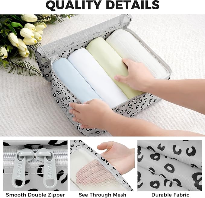 BAGAIL 9 Set Packing Cubes Luggage Packing Organizers - Image 5