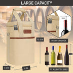 Opux 4 Bottle Insulated Wine Cooler Bag - Image 3