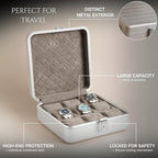 Bey-Berk Prague Aluminum Watch Case in Silver – 9-Slot Locking Travel Box - Image 3