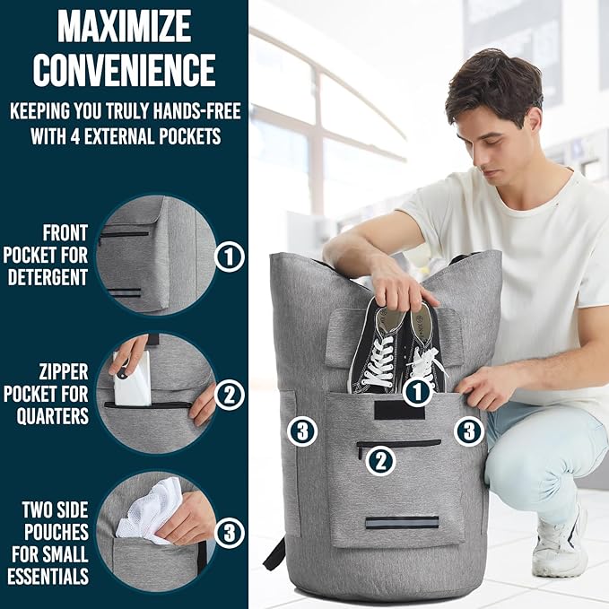 Laundry Bag Extra Large 115L, Laundry Backpack Bag, Laundry Bags Extra Large - Image 4