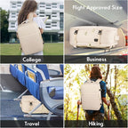 MOMUVO Large Travel Backpack Women, Flight Approved Carry On Backpack, Water - Image 7