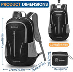ZOMAKE Ultra Lightweight Packable Backpack 25L, Foldable Hiking Backpacks Water - Image 2
