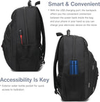 Extra Large Laptop Backpack for Men, 37L Gaming Laptop Backpack, 18.4Inch - Image 6