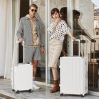 AnyZip Luggage Sets 2 Piece Aluminum Frame Carry On and Checked Suitcase PC ABS - Image 2