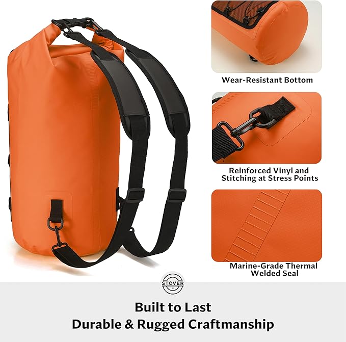 STOVER 5/10/25/30/40/55L Waterproof Backpack- Floating Dry Bag - Image 4