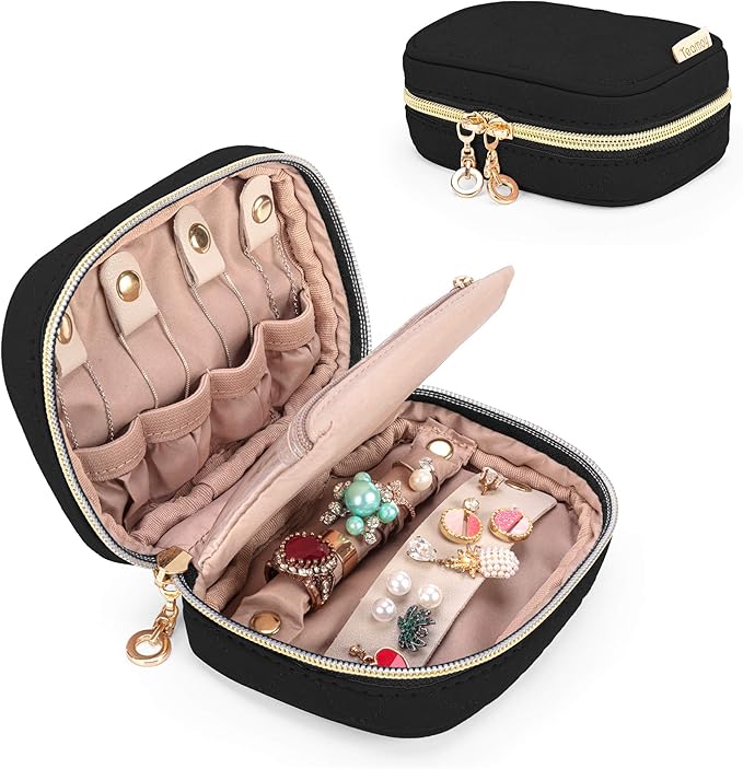 Teamoy Mini Jewelry Travel Case, Storage Organizer Bag by Teamoy