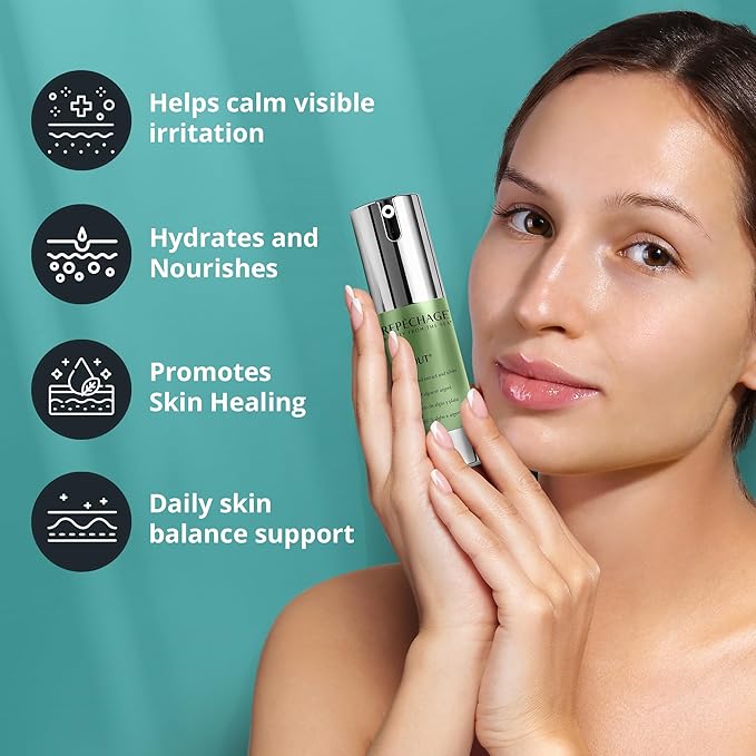 Repechage Red-Out Serum with Seaweed Extract, Silver & Hyaluronic Acid – Cooling, Lightweight Hydration Serum Moisturizer for Sensitive Skin – Non-Greasy & Quick Absorbing Formula, 1 fl oz (30 mL)