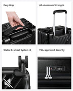 LUGGEX Luggage with Spinner Wheels, Polycarbonate Hard Shell Suitcase, - Image 9