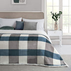 PU MEI Sherpa Fleece Throw Blanket 60" x 80" Reversible Plush Fluffy Large Big - Image 2