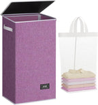 SOLEDI Laundry Hamper with Lid 100L Large & Tall Collapsible Laundry Basket by SOLEDI