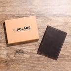 Polare Full Grain Leather Passport Holder RFID Blocking Travel Bifold Wallet - Image 7