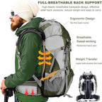 Loowoko 50L Hiking Backpack, Waterproof Camping Essentials Bag - Image 3