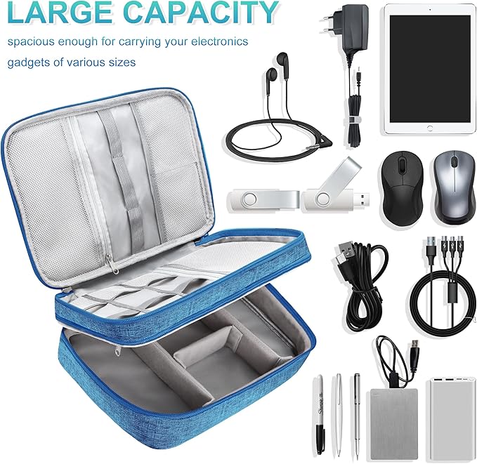 CILLA Electronics Organizer Travel, Travel Cord Organizer Case, Compact - Image 7