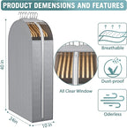 10" Gusseted Garment Bags for Hanging Clothes - Image 3