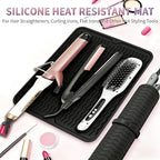 2 Pack Heat Mat for Curling Iron, Oversize Silicone Resistant Mat for Hair Tools, Hot Pad for Hair Straightener, Flat Irons and Hot Hair Styling Tools Home Travel Gym Salon (15.7" x 11.8")