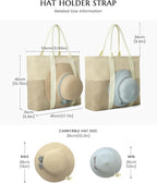 Large Beach Tote Bag with Zipper-Travel Tote Bag - Image 4