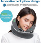 Travel Neck Pillow 100% Memory Foam – Airplane & Car Travel Essentials Kit - Image 3