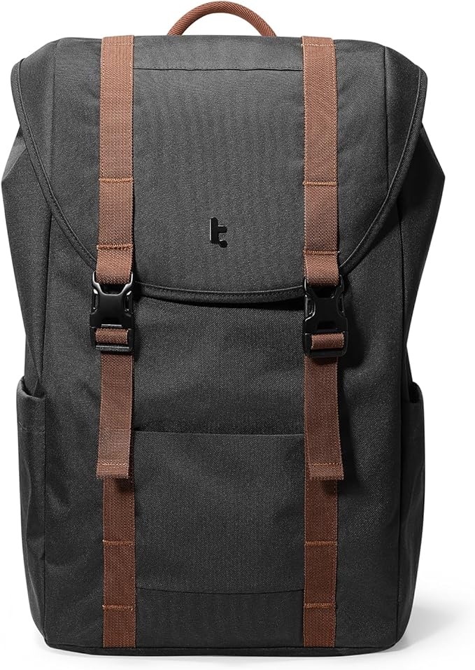 tomtoc Flap Laptop Backpack, Lightweight, Water-Resistant Casual Daypack by tomtoc