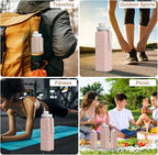 Collapsible Water Bottles 2 Pack Compact Portable, Bpa-Free Silicone Bottles - Image 6
