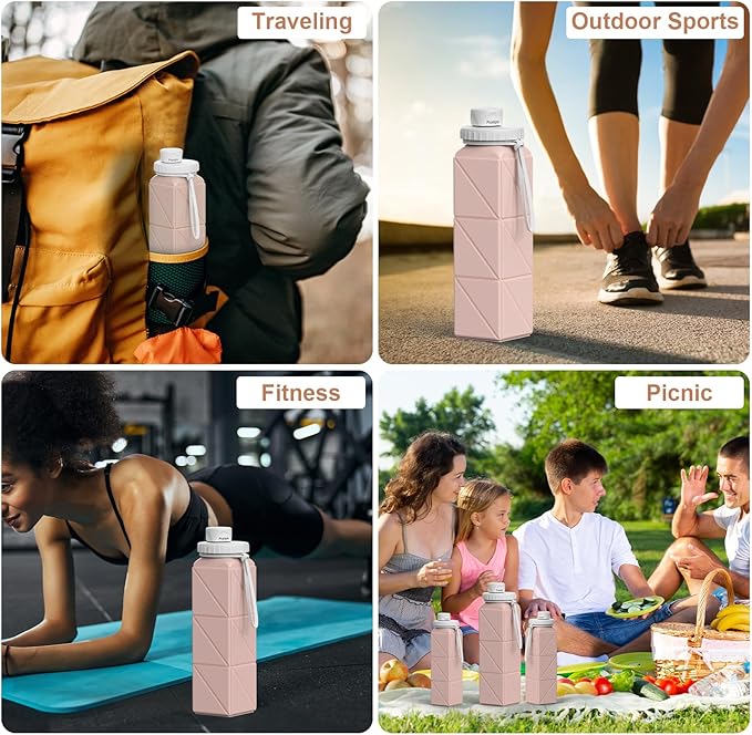Collapsible Water Bottles, Portable Lightweight Reusable Leak-Proof BPA-Free - Image 8