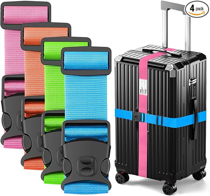 BILIONE Luggage Straps TSA Approved Add a Bag Premium Accessory by BILIONE