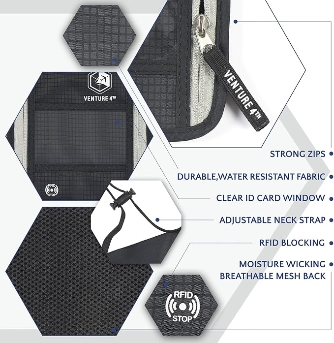 VENTURE 4TH Passport Holder Neck Wallet - Image 5