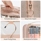 CUBETASTIC Toiletry Bag for Women, Portable Makeup Bag Transparent Cosmetic Case - Image 5