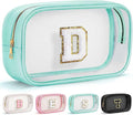 YOOLIFE Initial Clear Makeup Bag | Waterproof Large Makeup Bag | Personalized by YOOLIFE